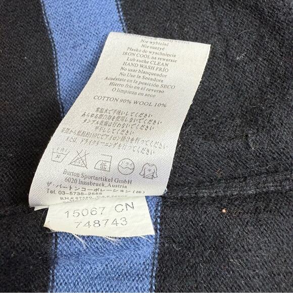 BURTON Men’s Sz M Cotton/Wool Striped Multicolor Long Sleeves Outdoor Sweater - Picture 12 of 13